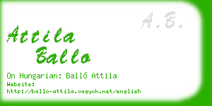attila ballo business card